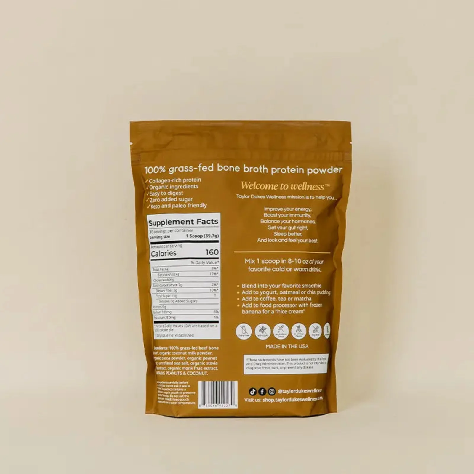 Peanut Butter Chocolate Bone Broth Protein - Image 3