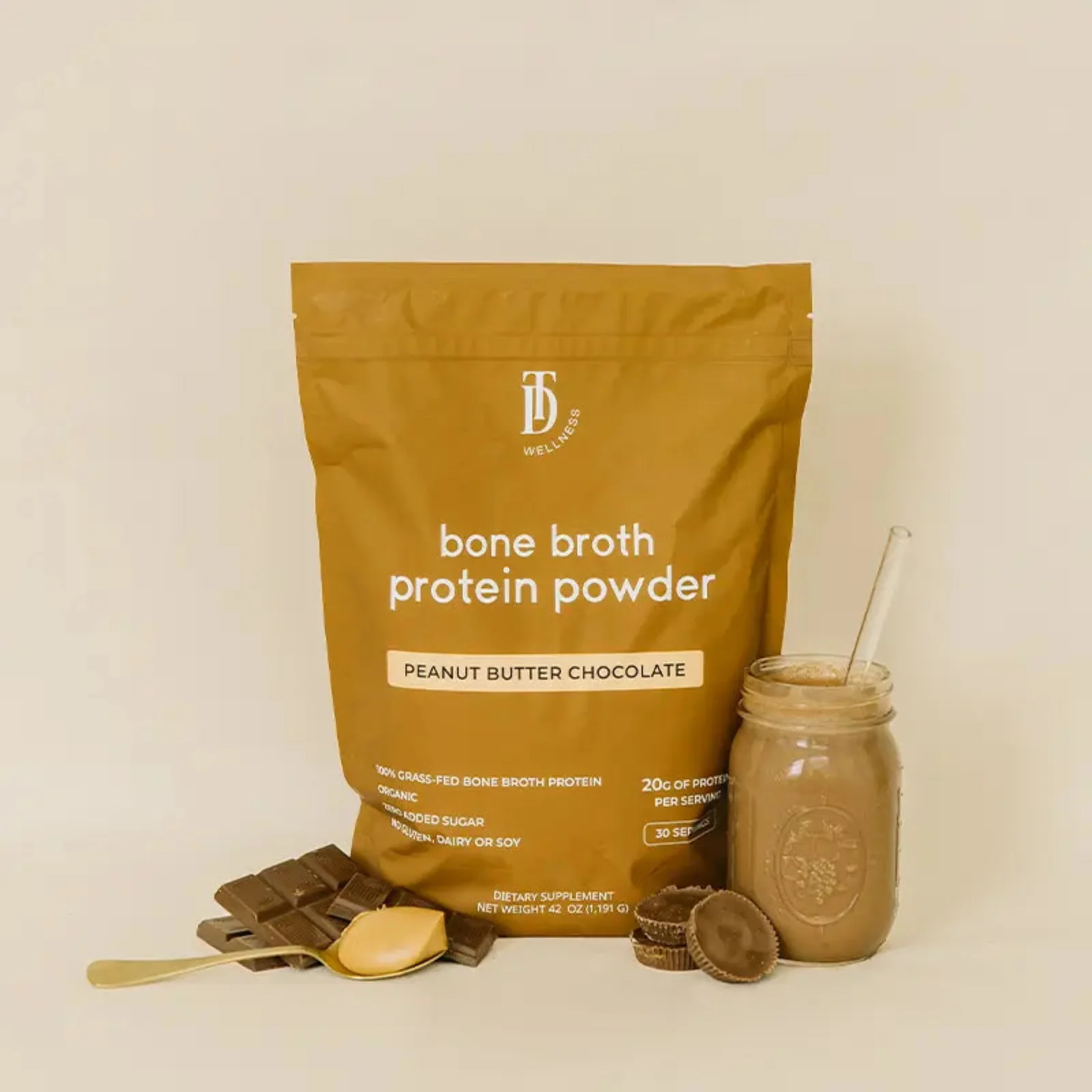 Peanut Butter Chocolate Bone Broth Protein - Image 5